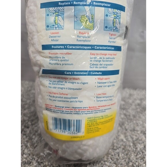 Quickie Clean Results 0362MCR Microfiber Twist Mop Refill NEW - Picture 5 of 7
